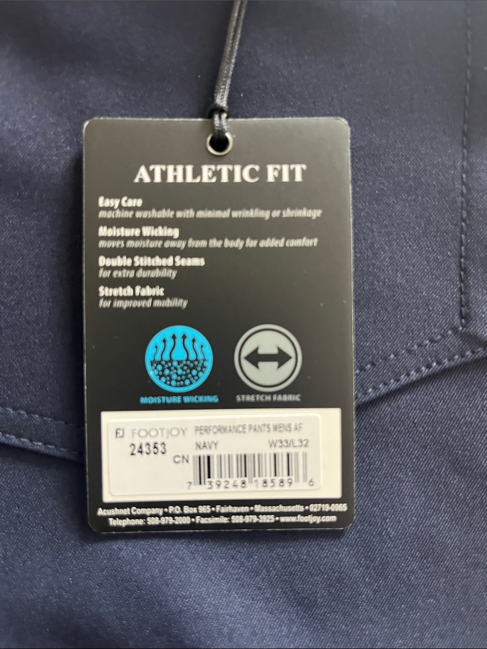 FootJoy Men’s Pants Navy Blue - Picture 3 of 3